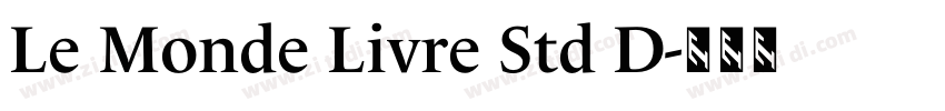 Le Monde Livre Std D字体转换